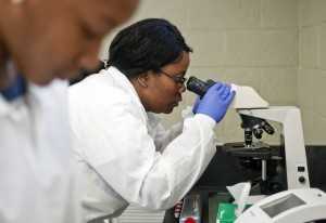 clinical lab, student
